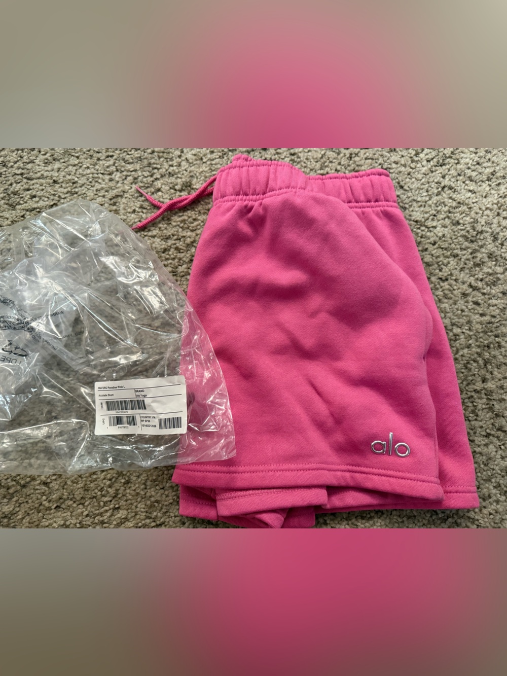 Alo Paradise Pink Sweatshirt & Short Set - Picture 10 of 10